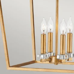 Elstead Stinson Large Pendelleuchte 4-flammig Messing gealtert