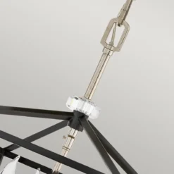 Elstead Stinson Medium Pendelleuchte 4-flammig schwarz Nickel poliert
