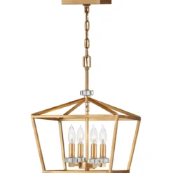 Elstead Stinson Medium Pendelleuchte 4-flammig Messing gealtert