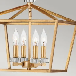 Elstead Stinson Medium Pendelleuchte 4-flammig Messing gealtert