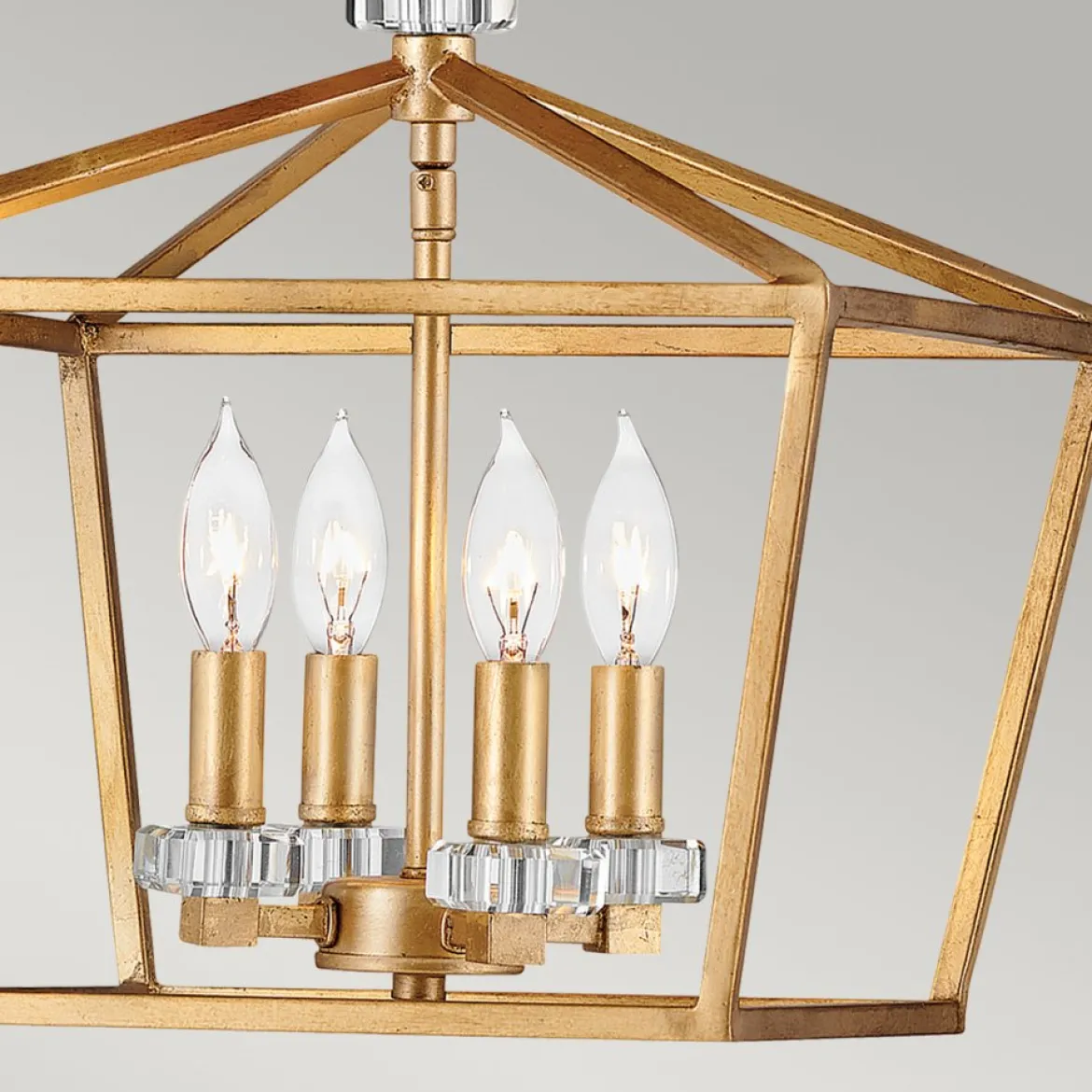 Elstead Stinson Medium Pendelleuchte 4-flammig Messing gealtert