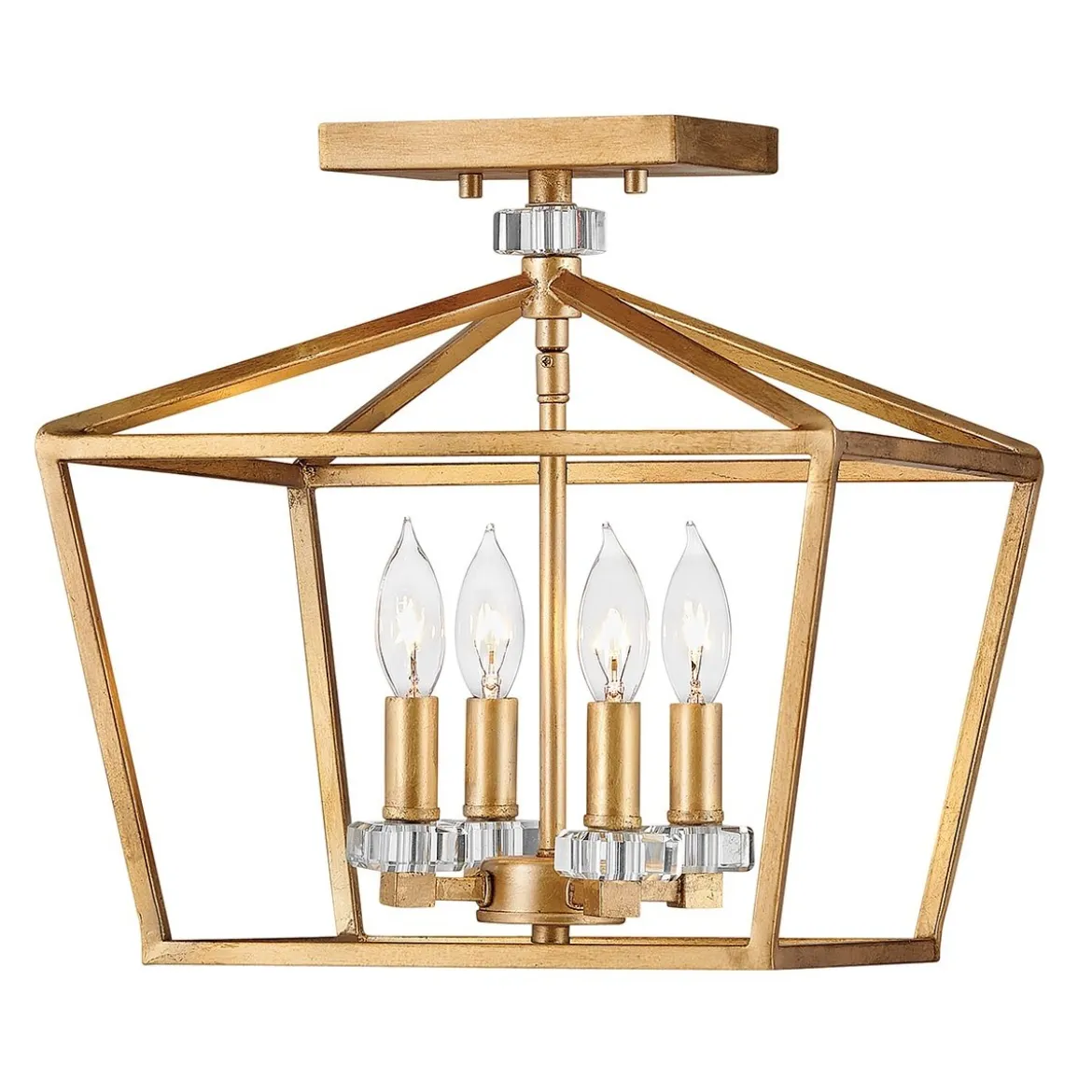 Elstead Stinson Medium Pendelleuchte 4-flammig Messing gealtert