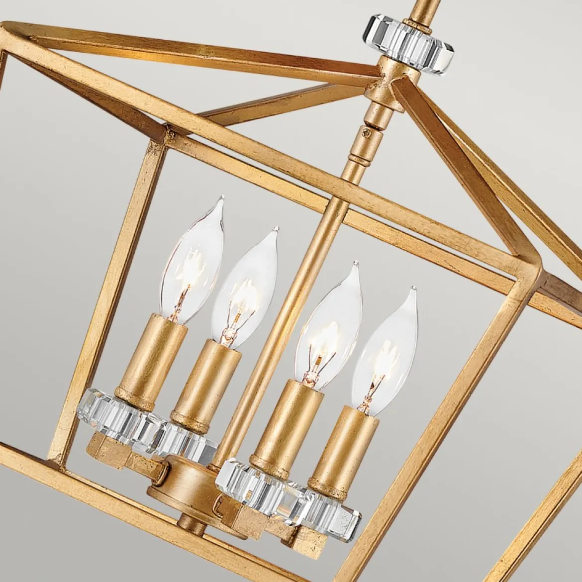 Elstead Stinson Medium Pendelleuchte 4-flammig Messing gealtert