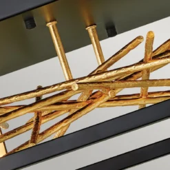 Elstead Styx LED Deckenleuchte schwarz gold 3000K