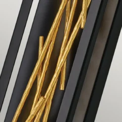 Elstead Styx LED Wandleuchte schwarz gold 3000K