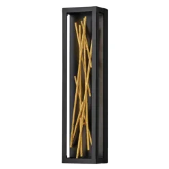 Elstead Styx LED Wandleuchte schwarz gold 3000K