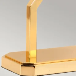 Elstead Tischleuchte goldfarben poliert Lampenschirm elfenbeinfarben 68cm