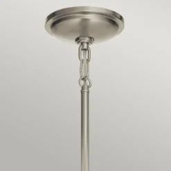 Elstead Tollis Small Pendelleuchte Nickel gebürstet weiß Glas klar