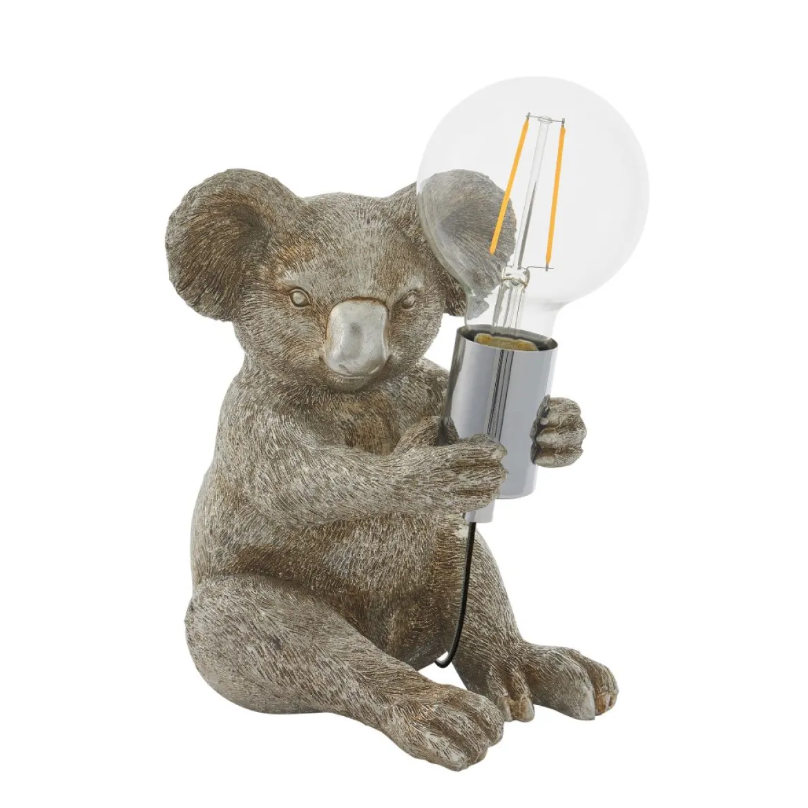 ENDON 95081 Cosmo Koala Tischleuchte 1-flammig Silber-Vintage Chrome