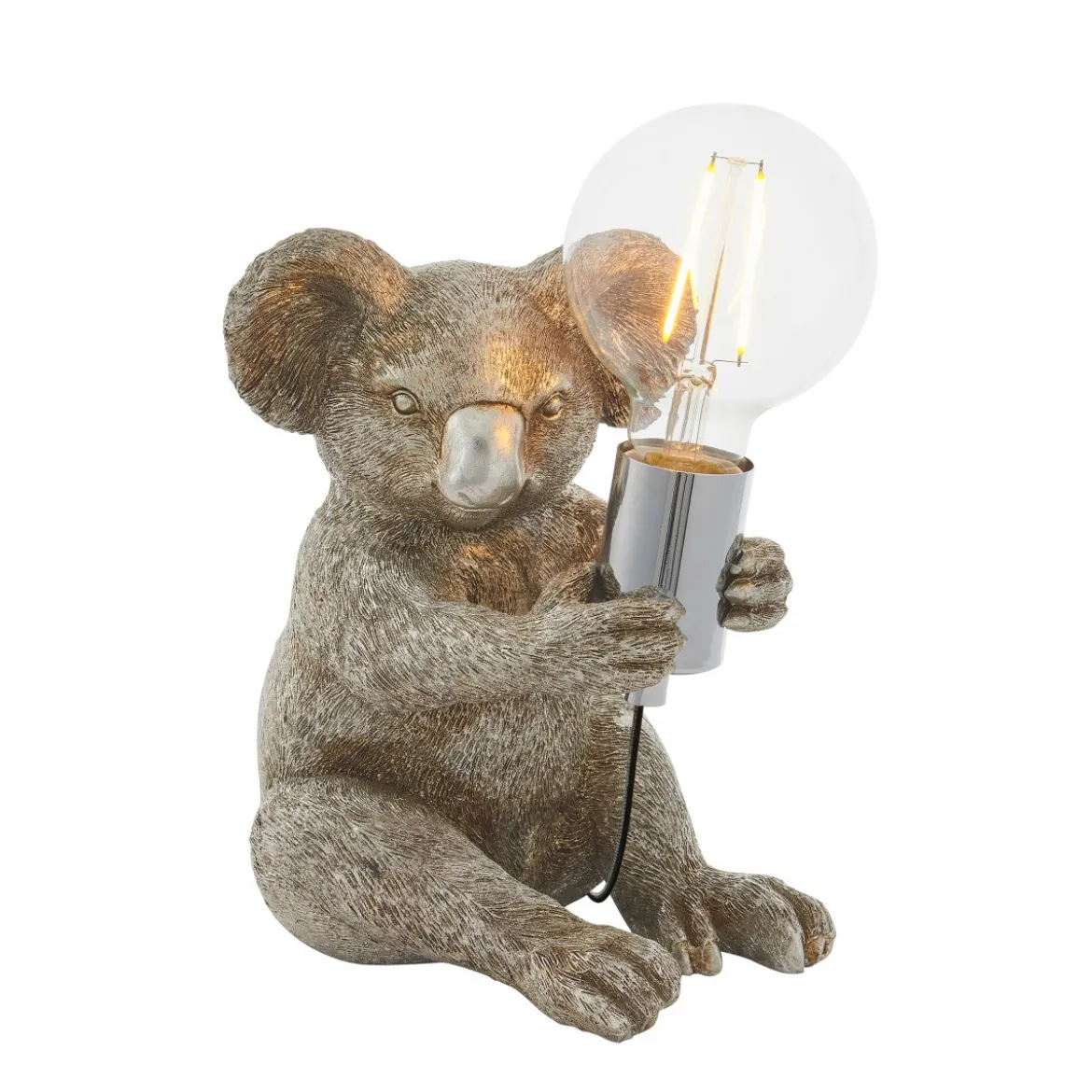 ENDON 95081 Cosmo Koala Tischleuchte 1-flammig Silber-Vintage Chrome