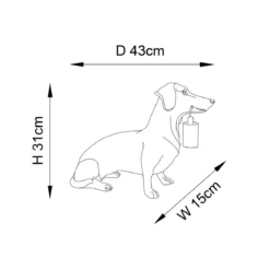 ENDON 101187 Dachshund Tischleuchte 1-flammig Gold-Vintage Schwarz matt