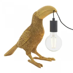 ENDON 95077 Toco Toucan Tischleuchte 1-flammig Gold-Vintage Schwarz matt