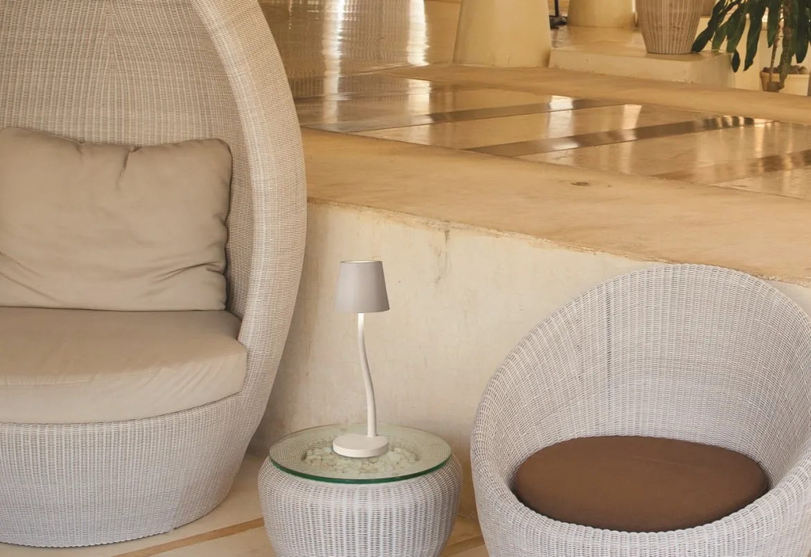 Fabas Luce 3679-30-102 Akku Tischleuchte Judy weiss 3000K dimmbar