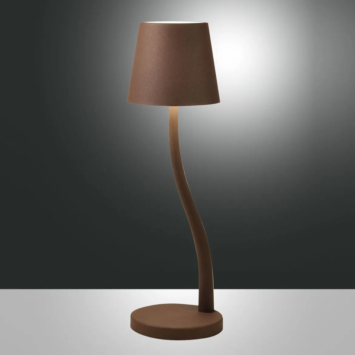 Fabas Luce 3679-30-361 Akku Tischleuchte Judy rostbraun 3000K dimmbar