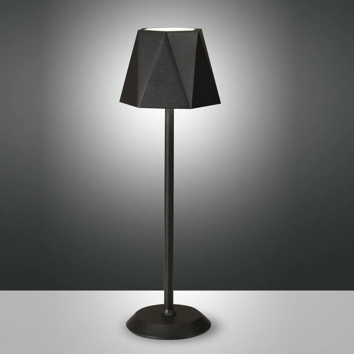 Fabas Luce 3678-30-101 Akku Tischleuchte Katy schwarz 3000K dimmbar