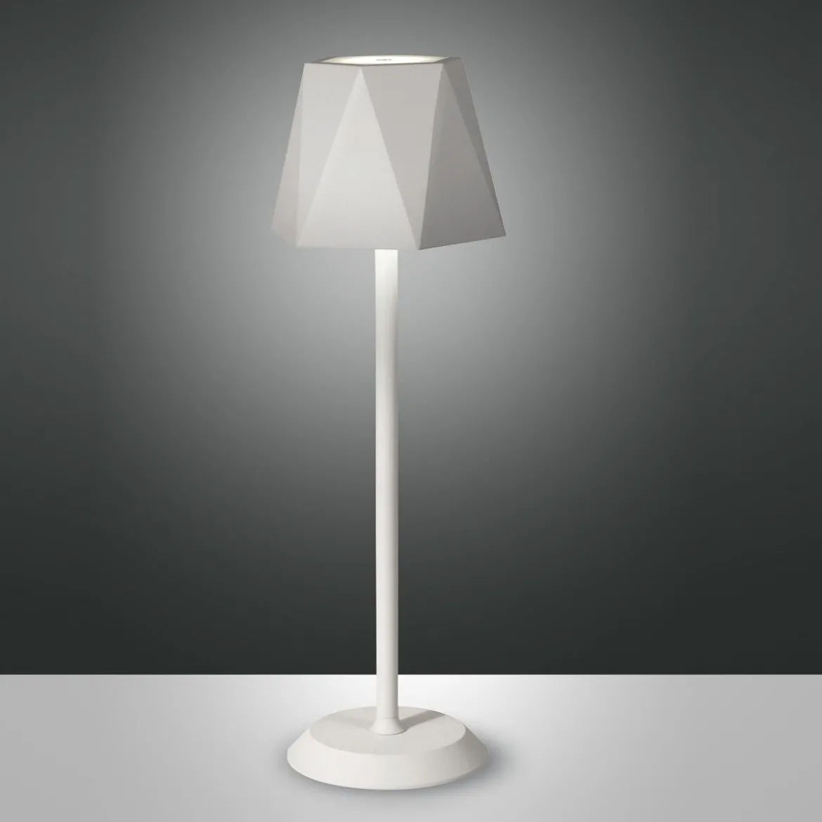 Fabas Luce 3678-30-102 Akku Tischleuchte Katy weiss 3000K dimmbar