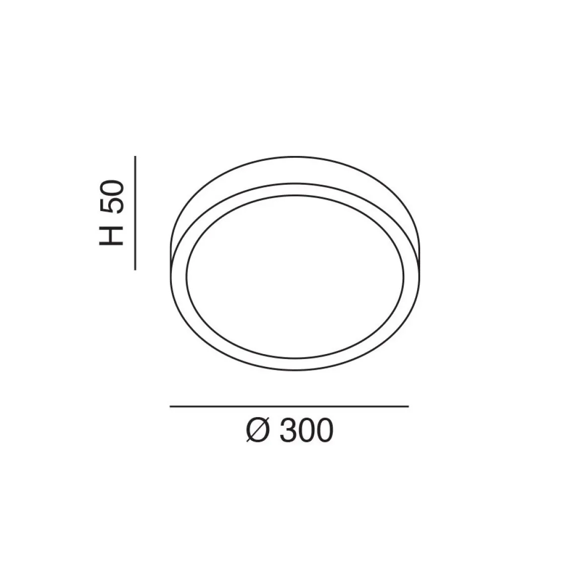 FABAS LUCE 3524-65-131 Deckenleuchte Axel 30cm Grau