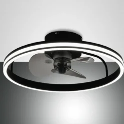 Fabas Luce 3709-65-101 Deckenleuchte Relais Ventilator schwarz dimmbar