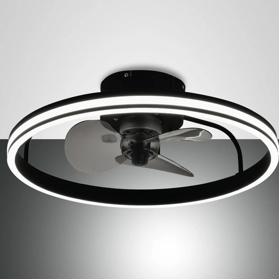 Fabas Luce 3709-65-101 Deckenleuchte Relais Ventilator schwarz dimmbar