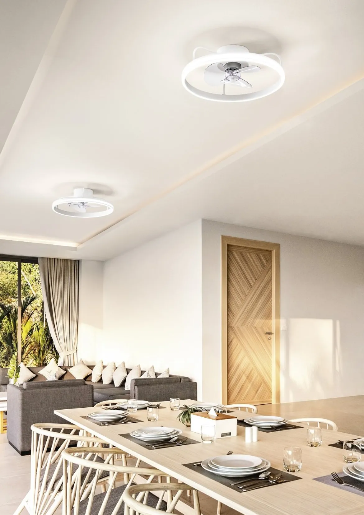 Fabas Luce 3709-65-102 Deckenleuchte Relais Ventilator weiss dimmbar