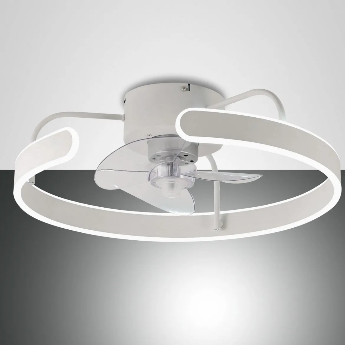 Fabas Luce 3710-65-102 Deckenleuchte Savoy Ventilator weiss dimmbar