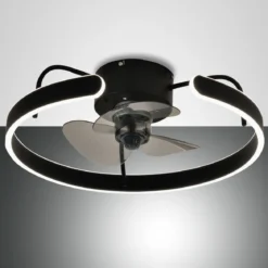 Fabas Luce 3710-65-101 Deckenleuchte Savoy Ventilator schwarz dimmbar
