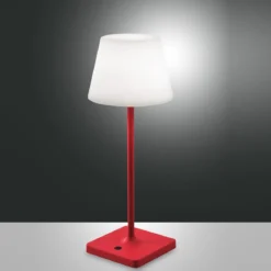 Fabas Luce 3701-30-104 LED Akku Tischleuchte Adam rot 3000K dimmbar