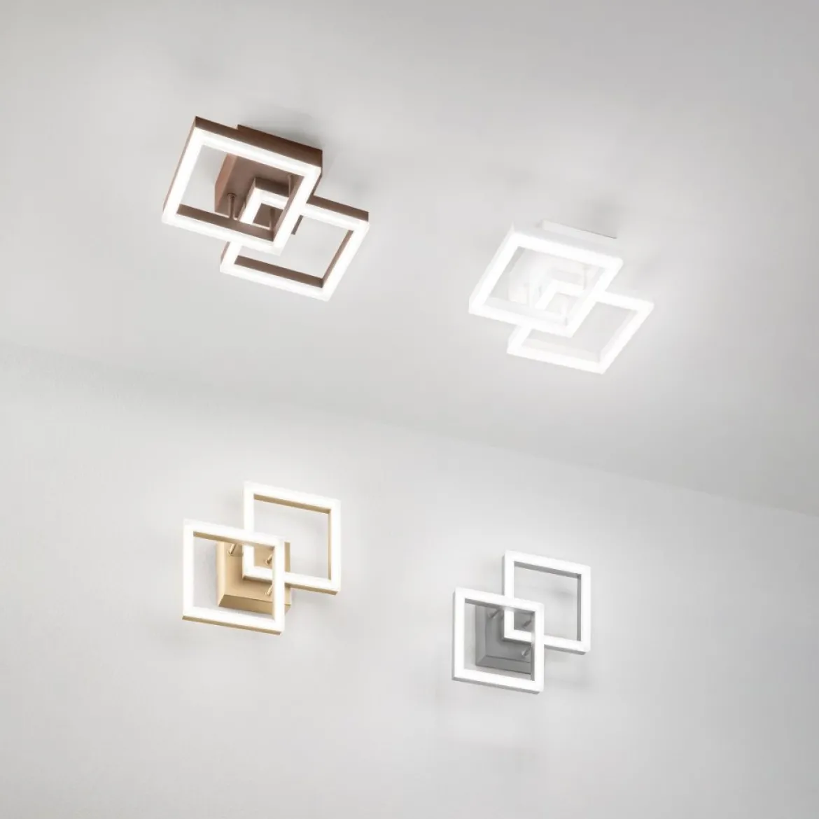 Fabas Luce 3394-28-282 LED Deckenleuchte Bard 29x29cm anthrazit 3000K dimmbar