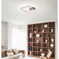 Fabas Luce 3394-61-361 LED Deckenleuchte Bard 45x45cm rostbraun 3000K dimmbar