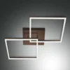 Fabas Luce 3394-65-361 LED Deckenleuchte Bard 65x65cm Rostbraun 3000K dimmbar