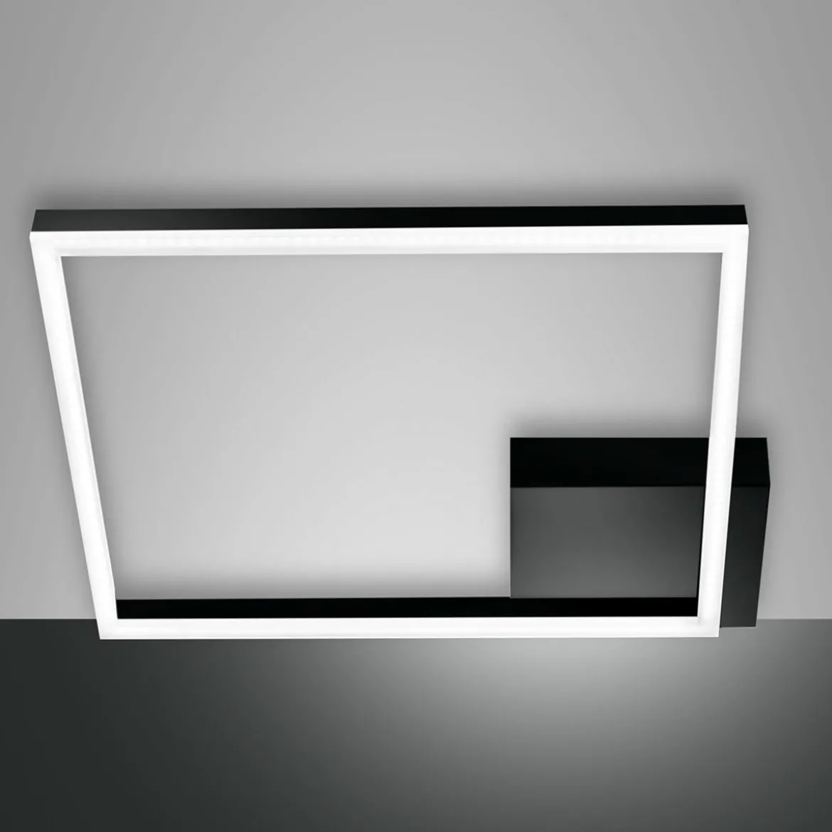 Fabas Luce 3394-61-101 LED Deckenleuchte Bard 45x45cm schwarz 3000K dimmbar