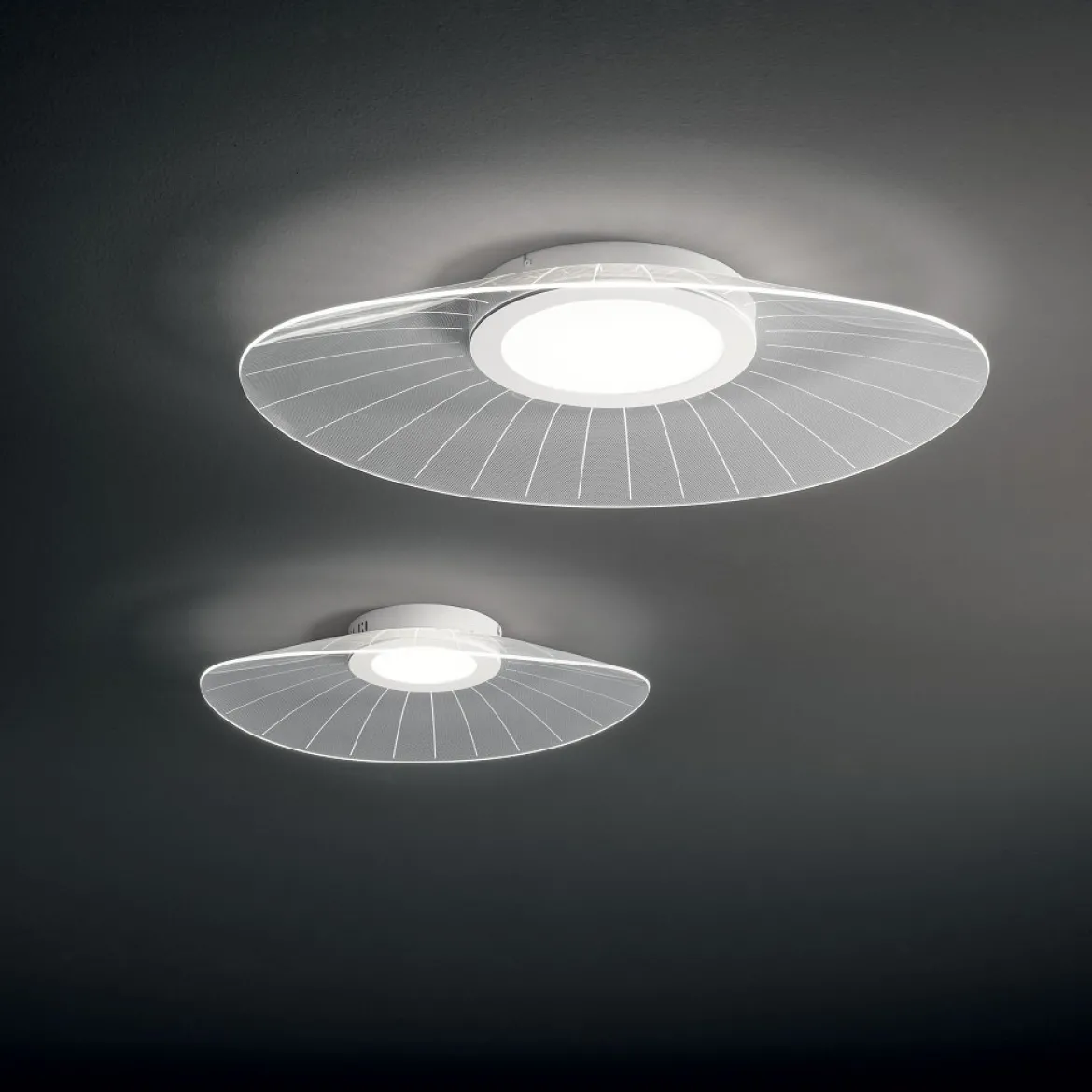 Fabas Luce 3625-65-102 LED Deckenleuchte Vela 78cm weiss 3000K