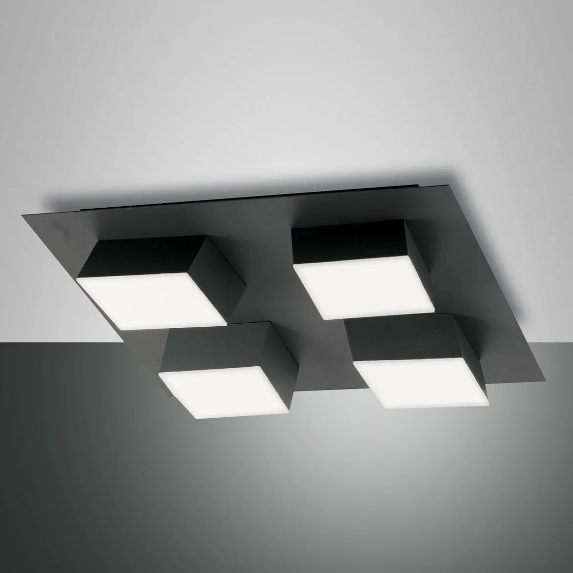 Fabas Luce 3601-84-282 LED Deckenleuchte Lucas anthrazit 35x35cm