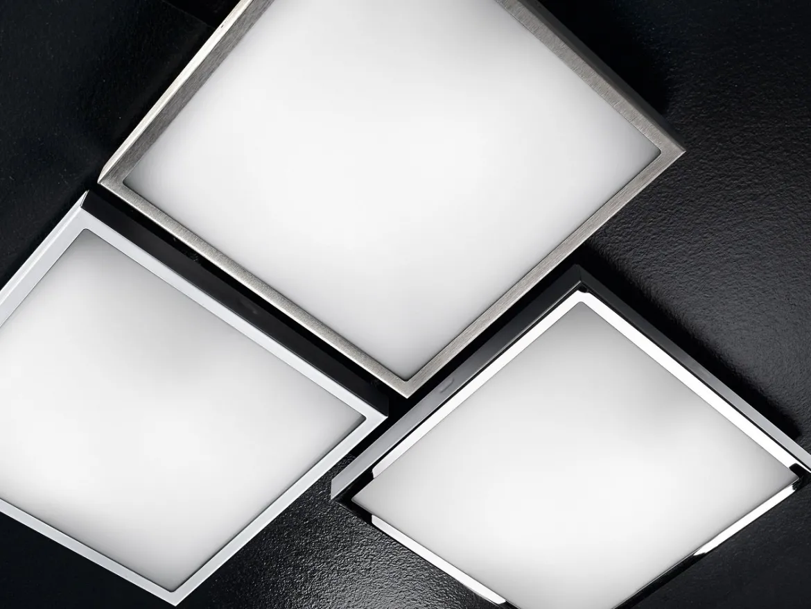 Fabas Luce 3565-61-138 LED Deckenleuchte Osaka 30x30cm 3000K chrom