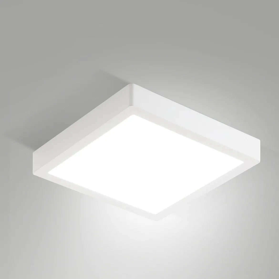 Fabas Luce 6577-64-254 LED Deckenleuchte Gian quadratisch 24x24cm weiß 3000K IP54