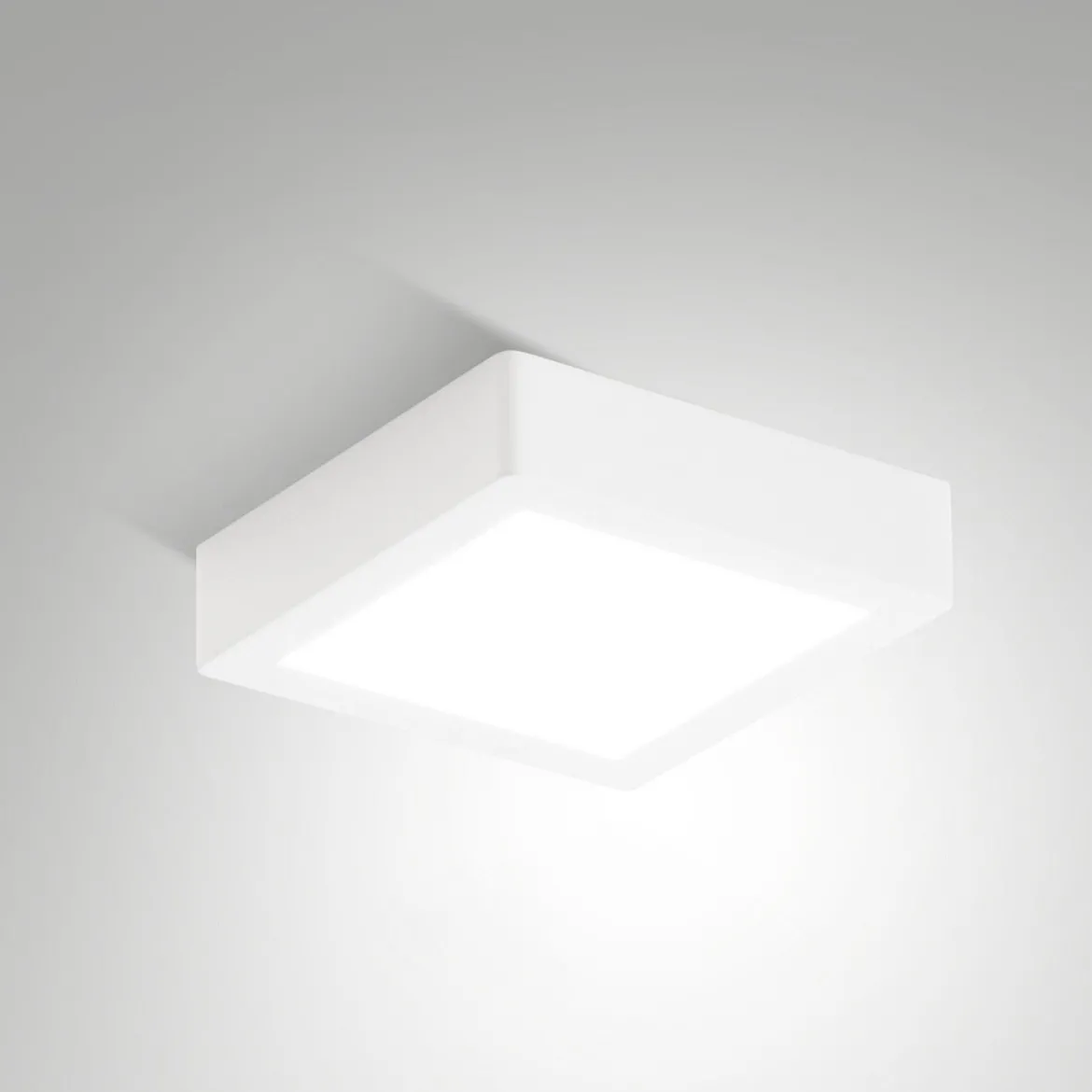 Fabas Luce 6577-61-254 LED Deckenleuchte Gian quadratisch 15x15cm weiß 3000K IP54