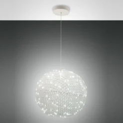 Fabas Luce 3693-45-102 LED Pendelleuchte Sumter rund 50cm weiß