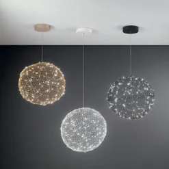 Fabas Luce 3693-45-102 LED Pendelleuchte Sumter rund 50cm weiß