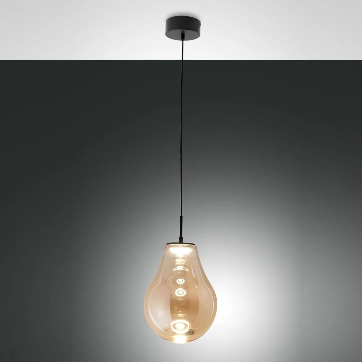 Fabas Luce 3772-40-125 LED Pendelleuchte Noa 1-flammig Amber
