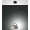 Fabas Luce 3774-40-126 LED Pendelleuchte Deva 25cm Grau Transparent dimmbar