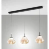 Fabas Luce 3774-48-125 LED Pendelleuchte Deva 3-flammig in Linie Amber dimmbar