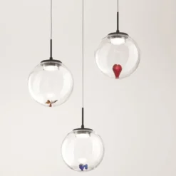 Fabas Luce 3770-47-373 LED Pendelleuchte Ariel mit Figuren transparent 3 Step Dim