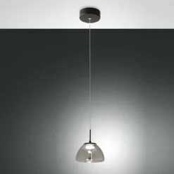 Fabas Luce 3764-41-126 LED Pendelleuchte Lucille 1-flammig grau transparent