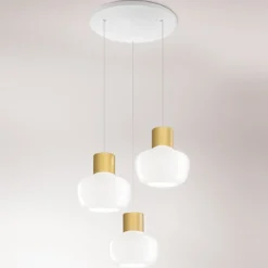 Fabas Luce 3767-47-102 LED Pendelleuchte Kino 3-flammig weiß