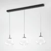 Fabas Luce 3774-48-241 LED Pendelleuchte Deva 3-flammig in Linie Transparent