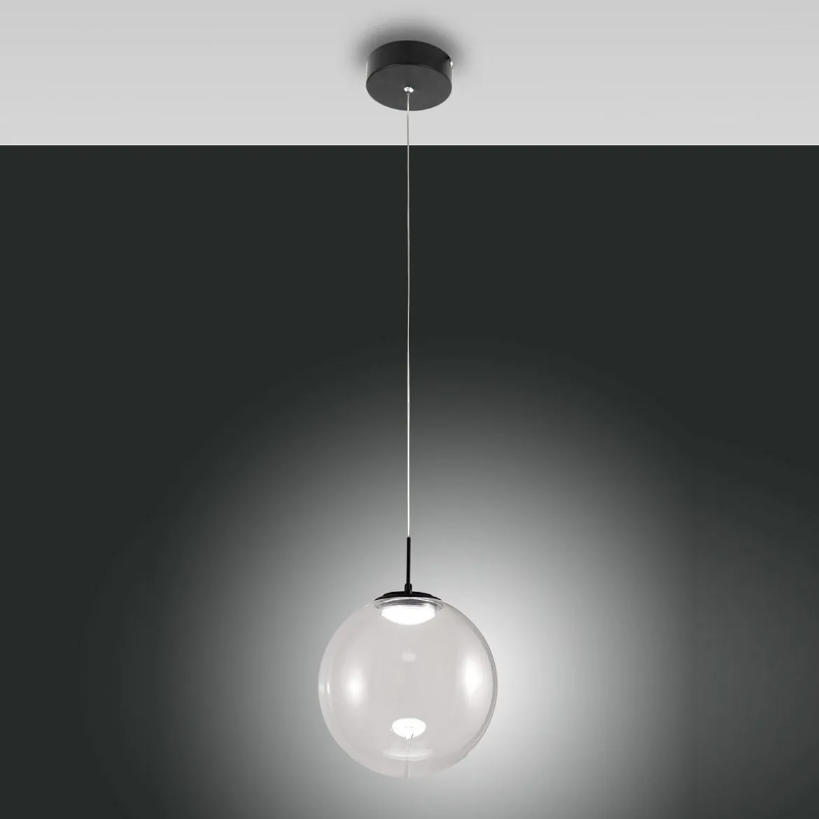 Fabas Luce 3770-45-372 LED Pendelleuchte Ariel 1-flammig 25cm transparent 3 Step Dim