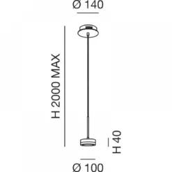 Fabas Luce 3239-40-119 LED Pendelleuchte Dunk 1-flammig messing satiniert