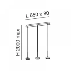 Fabas Luce 3239-47-119 LED Pendelleuchte Dunk 3-flammig messing satiniert