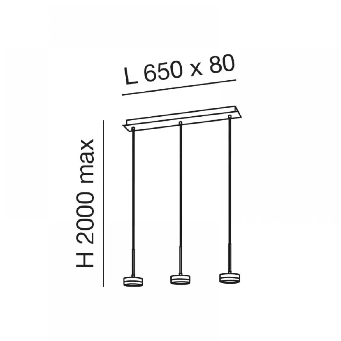 Fabas Luce 3239-47-119 LED Pendelleuchte Dunk 3-flammig messing satiniert
