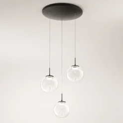 Fabas Luce 3770-47-372 LED Pendelleuchte Ariel 3-flammig transparent 3 Step Dim